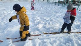 Спортивный праздник в детском саду "Лыжня России"